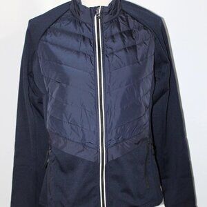 NWT Bogner Fire & Ice Katha4 Hybrid Quilted Zip Front Jacket Navy L